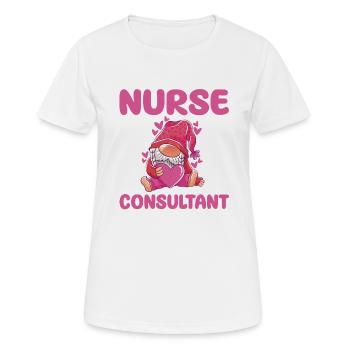 Nurse Consultant Dwarf - Women's Breathable T-Shirt - white - Front - AI Model Female 172 dark (172cm)