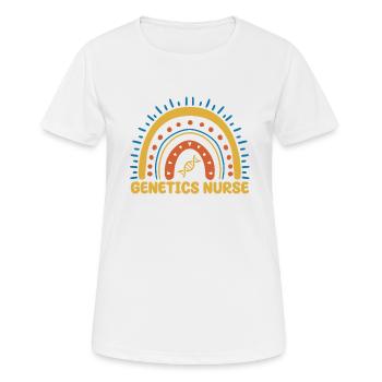 Infirmière en génétique Arc-en-ciel - T-shirt respirant Femme - blanc - Devant - AI Model Female 172 dark (172cm)