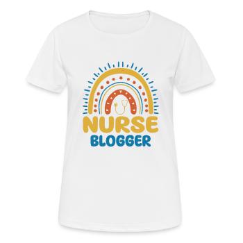 Krankenschwester Blogger Boho Regenbogen - Frauen T-Shirt atmungsaktiv - Weiß - Vorne - AI Model Female 172 dark (172cm)