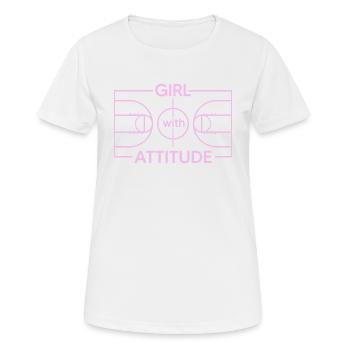 Basketteur Slamdunk Basketball Dunk-Girl - T-shirt respirant Femme - blanc - Devant - AI Model Female 172 dark (172cm)