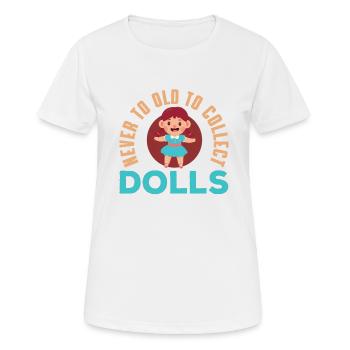 Drôle de collectionneur de poupées - T-shirt respirant Femme - blanc - Devant - AI Model Female 172 dark (172cm)