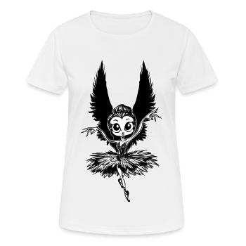 Schwarzer Schwan Ballerina Tänzerin - Frauen T-Shirt atmungsaktiv - Weiß - Vorne - AI Model Female 172 dark (172cm)