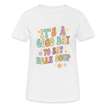 Soupe aux haricots - T-shirt respirant Femme - blanc - Devant - AI Model Female 172 dark (172cm)