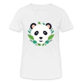 Panda Paix - T-shirt respirant Femme - blanc - Devant - AI Model Female 172 dark (172cm)