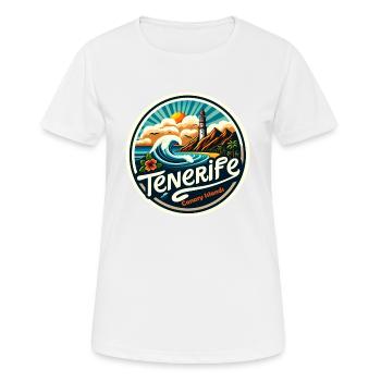 Tenerife - Îles Canaries - T-shirt respirant Femme - blanc - Devant - AI Model Female 172 dark (172cm)