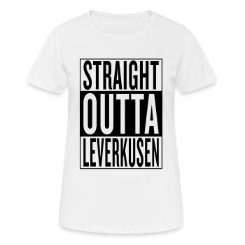 Leverkusen - Frauen T-Shirt atmungsaktiv - Weiß - Vorne - AI Model Female 172 dark (172cm)