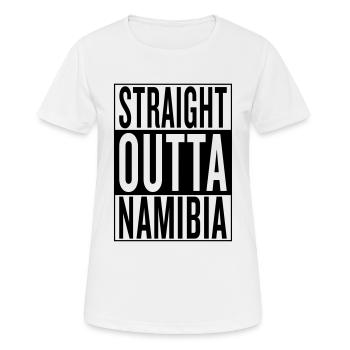 Namibia - Frauen T-Shirt atmungsaktiv - Weiß - Vorne - AI Model Female 172 dark (172cm)