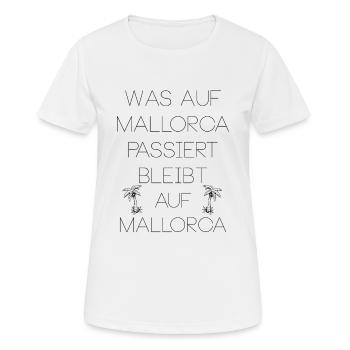 MALLORCA - Frauen T-Shirt atmungsaktiv - Weiß - Vorne - AI Model Female 172 dark (172cm)