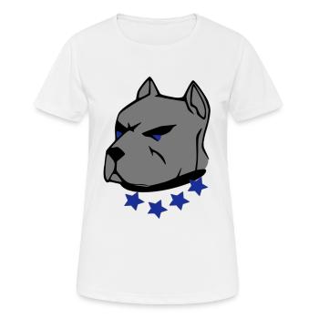 pit bull - Women's Breathable T-Shirt - white - Front - AI Model Female 172 dark (172cm)