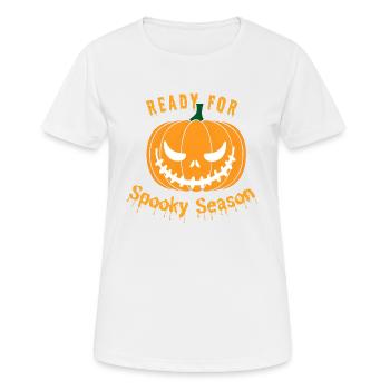 spooky season - Women's Breathable T-Shirt - white - Front - AI Model Female 172 dark (172cm)
