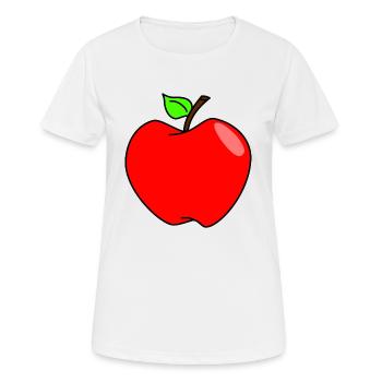 Apple - Women's Breathable T-Shirt - white - Front - AI Model Female 172 dark (172cm)