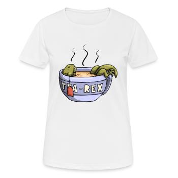 Tea-Rex - Women's Breathable T-Shirt - white - Front - AI Model Female 172 dark (172cm)