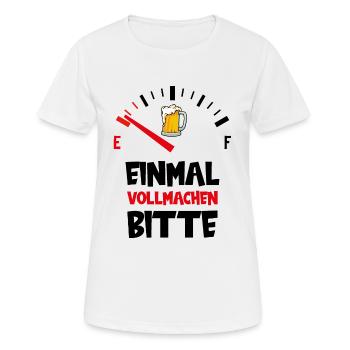 BIER SAUFEN VATERTAG MÄNNERTAG MALLE MALLORCA - Frauen T-Shirt atmungsaktiv - Weiß - Vorne - AI Model Female 172 dark (172cm)