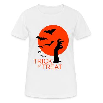 HALLOWEEN HORROR HAND - Women's Breathable T-Shirt - white - Front - AI Model Female 172 dark (172cm)