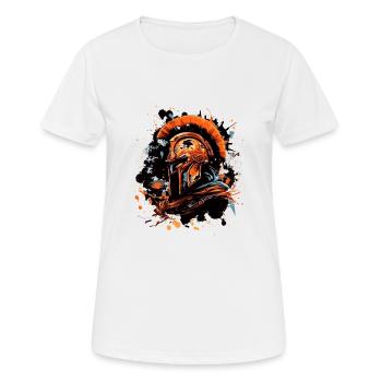 Spartaner Sparta Helm Gladiator - Frauen T-Shirt atmungsaktiv - Weiß - Vorne - AI Model Female 172 dark (172cm)