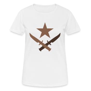 Terroristen - Frauen T-Shirt atmungsaktiv - Weiß - Vorne - AI Model Female 172 dark (172cm)