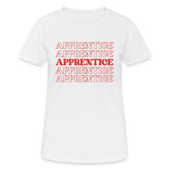 Lehrling Praktikant Lehrling Anfänger - Frauen T-Shirt atmungsaktiv - Weiß - Vorne - AI Model Female 172 dark (172cm)