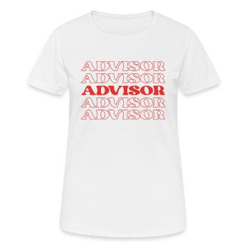 Conseiller Consultant Guide du conseiller Mentor Coach - T-shirt respirant Femme - blanc - Devant - AI Model Female 172 dark (172cm)