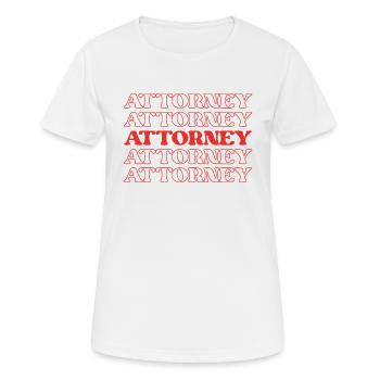 Rechtsanwalt Rechtsanwalt Rechtsvertreter - Frauen T-Shirt atmungsaktiv - Weiß - Vorne - AI Model Female 172 dark (172cm)