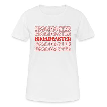Broadcaster Newsreader Reporter Journalist - Women's Breathable T-Shirt - white - Front - AI Model Female 172 dark (172cm)