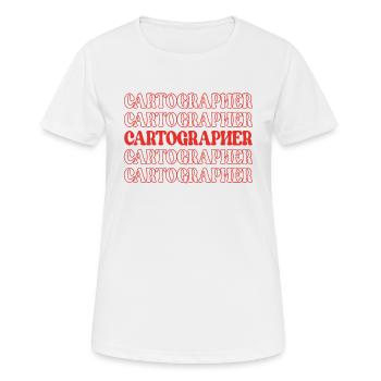 Cartographe Cartographe Créateur de carte Géographie - T-shirt respirant Femme - blanc - Devant - AI Model Female 172 dark (172cm)