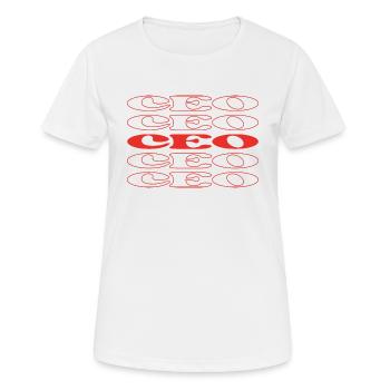Chef de la direction Chef de la direction Chef de la direction - T-shirt respirant Femme - blanc - Devant - AI Model Female 172 dark (172cm)