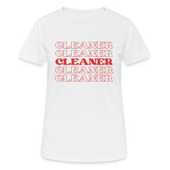 Nettoyeur Femme de ménage Concierge Concierge - T-shirt respirant Femme - blanc - Devant - AI Model Female 172 dark (172cm)