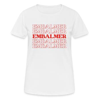 Einbalsamierer Leichenbestatter Bestatter - Frauen T-Shirt atmungsaktiv - Weiß - Vorne - AI Model Female 172 dark (172cm)