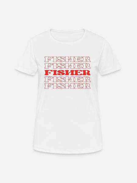 Angler Fischer Fischfänger - Frauen T-Shirt atmungsaktiv - Weiß