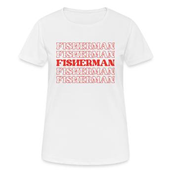 Fischer Fischer Fischer Fisch - Frauen T-Shirt atmungsaktiv - Weiß - Vorne - AI Model Female 172 dark (172cm)
