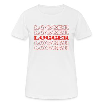 Bûcheron Bûcheron Bûcheron Bûcheron Bois - T-shirt respirant Femme - blanc - Devant - AI Model Female 172 dark (172cm)