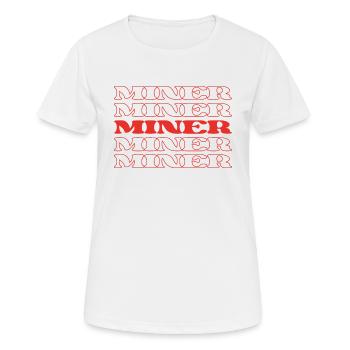 Bergmann Erzgräber Minenarbeiter Rockhound Extraktor - Frauen T-Shirt atmungsaktiv - Weiß - Vorne - AI Model Female 172 dark (172cm)