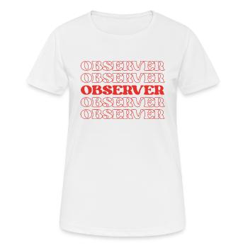 Observateur Observateur Spectateur Spectateur - T-shirt respirant Femme - blanc - Devant - AI Model Female 172 dark (172cm)