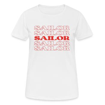 Marin Marin Matelot Matelot Matelot Marinier - T-shirt respirant Femme - blanc - Devant - AI Model Female 172 dark (172cm)