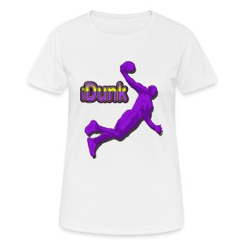 BasketBall - Frauen T-Shirt atmungsaktiv - Weiß - Vorne - AI Model Female 172 dark (172cm)