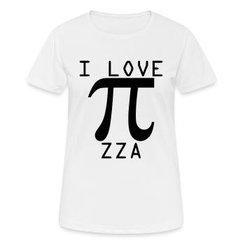 I LOVE PIZZA - Frauen T-Shirt atmungsaktiv - Weiß - Vorne - AI Model Female 172 dark (172cm)