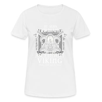 NORMAND et viking Normandie - T-shirt respirant Femme - blanc - Devant - AI Model Female 172 dark (172cm)