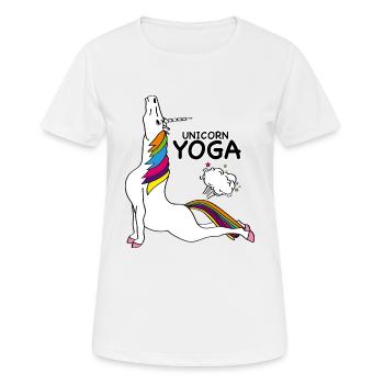 UNICORN YOGA - COBRA POSITION - Women's Breathable T-Shirt - white - Front - AI Model Female 172 dark (172cm)