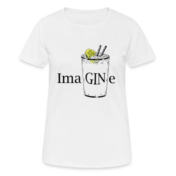 imaGINe fantasy / imagination with GIN - Women's Breathable T-Shirt - white - Front - AI Model Female 172 dark (172cm)