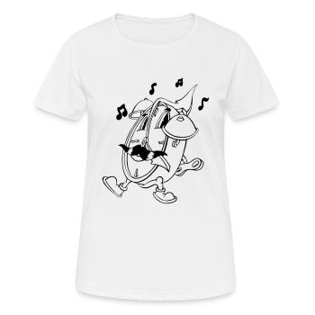 Crazy Wecker - Frauen T-Shirt atmungsaktiv - Weiß - Vorne - AI Model Female 172 dark (172cm)