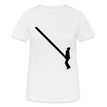 de jeter le Caber - T-shirt respirant Femme - blanc - Devant - AI Model Female 172 dark (172cm)