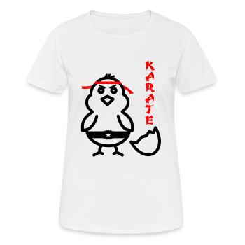 Karate - Frauen T-Shirt atmungsaktiv - Weiß - Vorne - AI Model Female 172 dark (172cm)