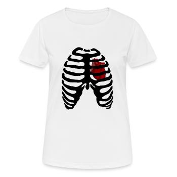Rib cage Heart - T-shirt respirant Femme - blanc - Devant - AI Model Female 172 dark (172cm)