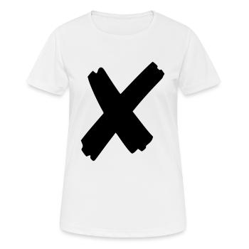Kreuz - Frauen T-Shirt atmungsaktiv - Weiß - Vorne - AI Model Female 172 dark (172cm)