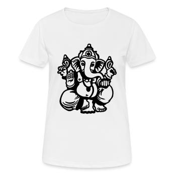ganesh zen india dieu inde yoga zen - T-shirt respirant Femme - blanc - Devant - AI Model Female 172 dark (172cm)