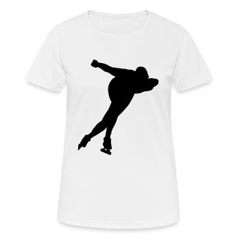 patinage - T-shirt respirant Femme - blanc - Devant - AI Model Female 172 dark (172cm)