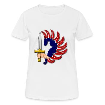 insigne paras france - T-shirt respirant Femme - blanc - Devant - AI Model Female 172 dark (172cm)