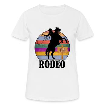 Rodeo Wilder Westen - Frauen T-Shirt atmungsaktiv - Weiß - Vorne - AI Model Female 172 dark (172cm)