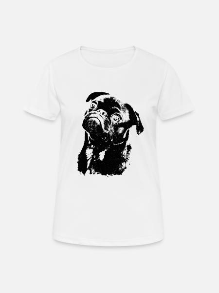 A Sketch of A Pug - Women's Breathable T-Shirt - white