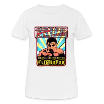 les cons ça ose tout lino ventura - T-shirt respirant Femme - blanc - Devant - AI Model Female 172 dark (172cm)